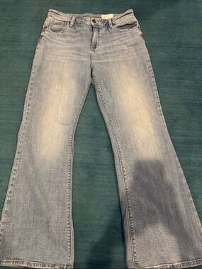 Women's Light Wash Flare Jeans - Classic Wide Leg